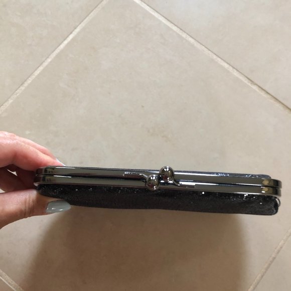 NEW - Express Snap Top Shimmer Black Evening Bag Glamcore Classic Y2K - Picture 12 of 12